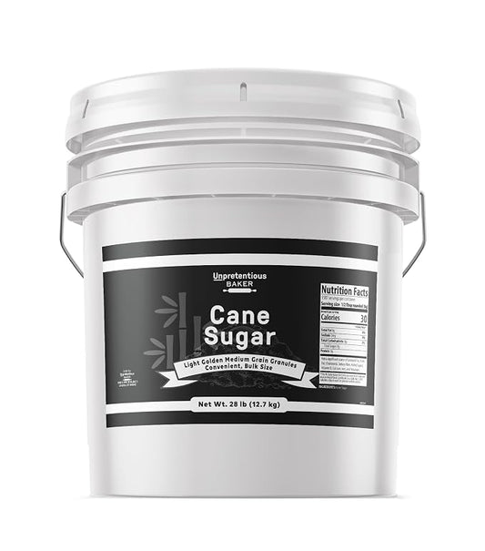 Unpretentious Cane Sugar, 3.5 Gallon Bucket, Bulk Size, Variety of Uses, Sweetener, Food Storage
