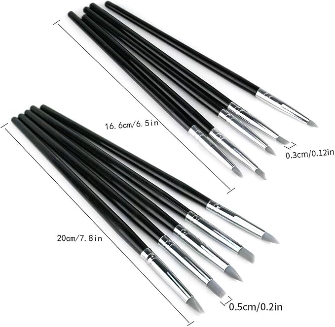 Hamineler 25 Pcs Clay Sculpting Tools Polymer Stylus Tool Set, Clay Shaping Tools Rubber Brushes Wipe Out Tool for Sculpture Pottery, Blending, Drawing