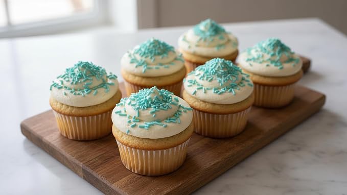 NCS Light Teal Jimmies Edible Sprinkles – Cupcake, Cake & Cookie Decorations, 7 oz