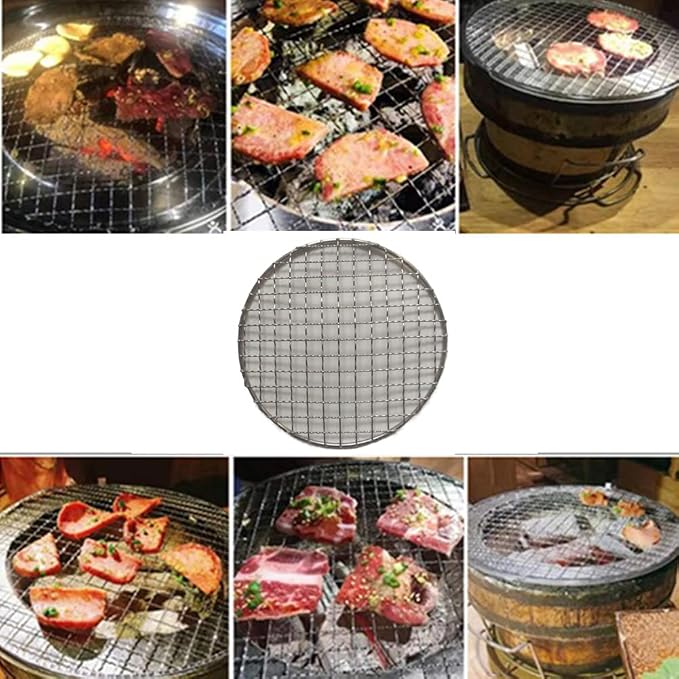 Jilukibo Stainless Steel Round Wire Baking Cooling Rack for Airfryer Oven, Nonstick Cooling Roasting Rack Net Grill Barbecue Rack for Cooling Cookie Bread Cake (180mm/7)