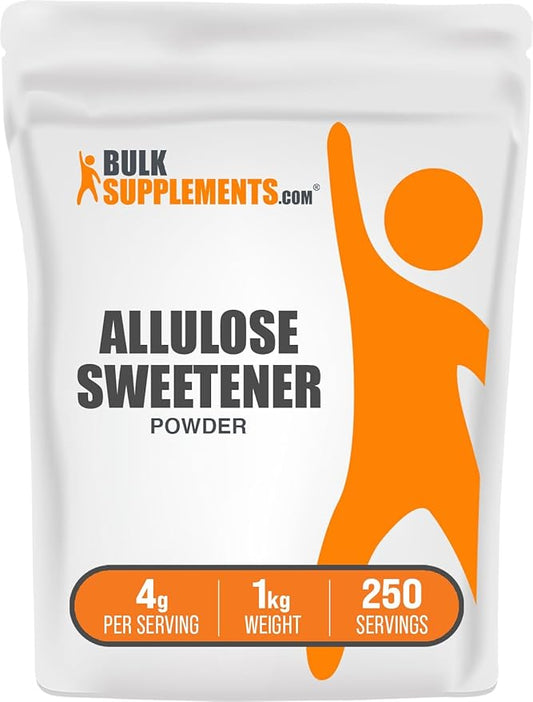 BulkSupplements.com Allulose Powder - Allulose Sweetener, Sugar Substitutes for Baking, Sugar Alternative - Pure & Gluten Free, 4g per Servings, 1kg (2.2 lbs) (Pack of 1)