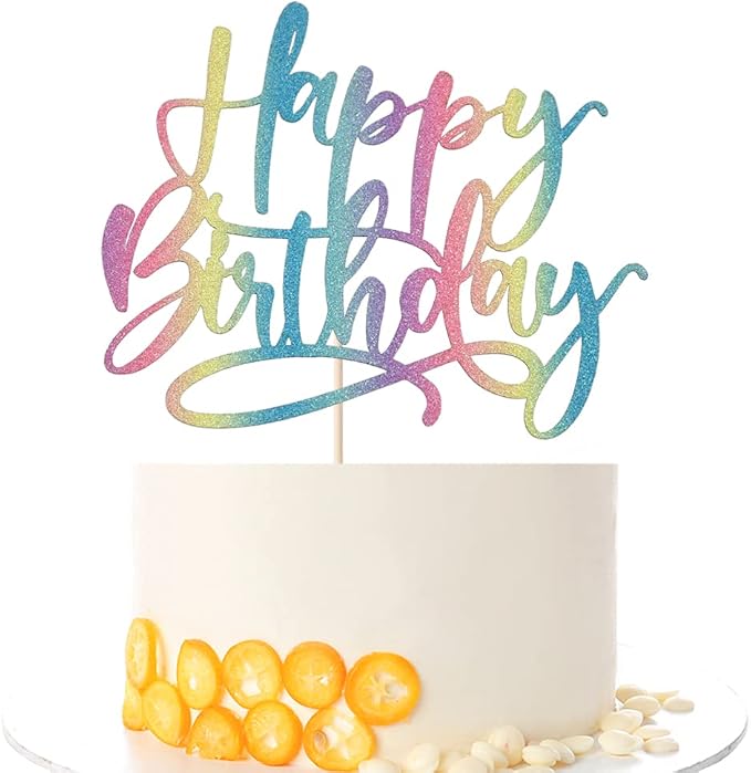 Kaoenla colour Happy Birthday Cake Decoration-boys and girls, men and women Birthday/Anniversary cakes Selected decorative (colour)