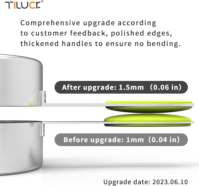 TILUCK Nesting Measuring Cups and Spoons Set, Stainless Steel with Soft Silicone Handle – Heavy Duty & Dishwasher Safe for Measuring Dry/Liquid Ingredients, Ideal for Cooking & Baking (10)