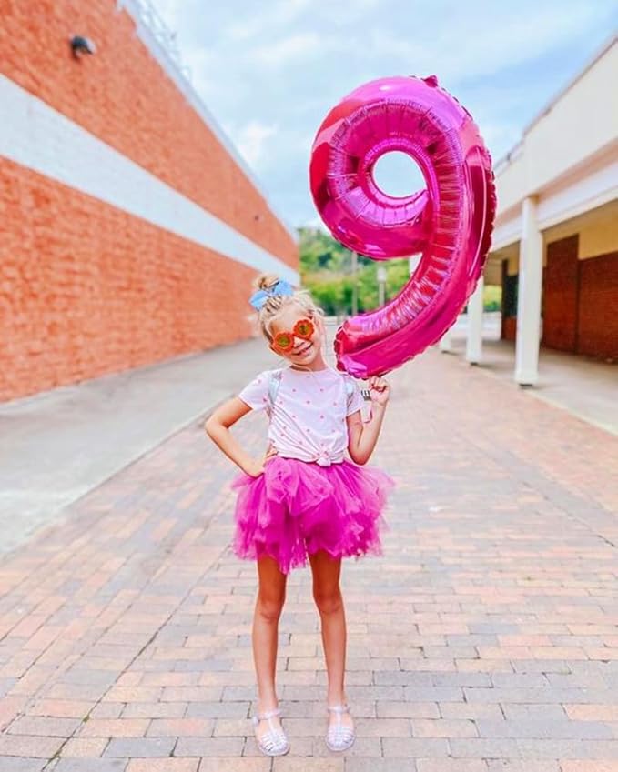 2 Numbers Balloon 40 Inch Hot Pink Two Balloon Number Birthday Decor, 2nd 12 21st Party Celebration Decorations Graduations Wedding Baby Shower