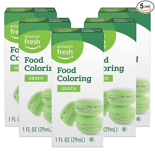 Amazon Fresh, Green Food Coloring, 1 Fl Oz (Previously Happy Belly, Packaging May Vary) (Pack of 5)
