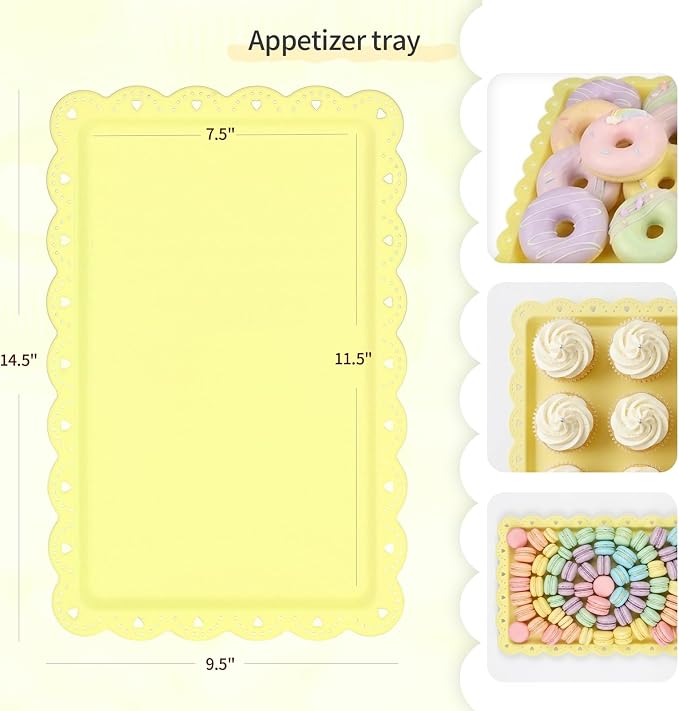 Pack of 11 NWK Cake Stand Set, with 3 x Two-Tier and 3 x Three-Tier Cupcake Stands, 4 x Appetizer Trays, 1 x Tablecloth for Birthday Bridal Baby Shower Party (Colorful)