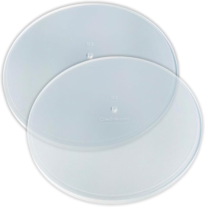 CAKESAFE – 2-12.5” Clear ¼” Acrylic Disks – Perfect Icing Tool to Smooth the Buttercream on Your Cakes