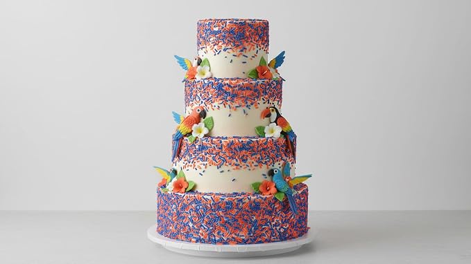 NCS Orange & Dark Blue Jimmies Edible Sprinkles – Cupcake, Cake & Cookie Decorations, 7 oz