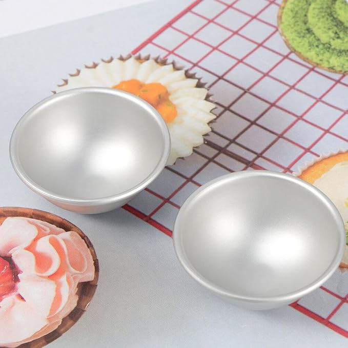 Yardwe 9-Piece Semi-Circle Tart Molds 2.24 in Reusable Baking Pans for Egg Tarts Pudding Fruit Biscuits Mini Pies Easy-Clean Bakeware for Afternoon Tea and Family Dinners