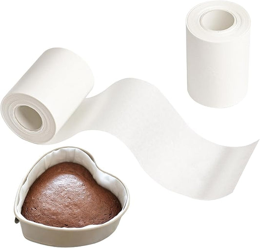 Baking Parchment Paper Side Liners 3.3 in*131.23 ft Cake Pan Side Liner for Round Cake Pans Roll Parchment Paper Strips for Bakeware Sheet Tray,Oven & Microwave Safe