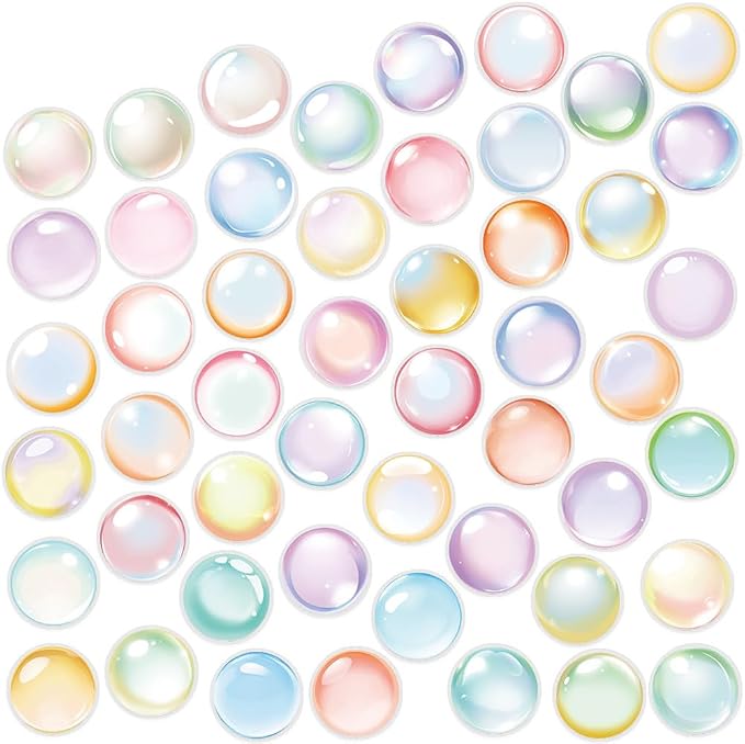 Macaron Color Bubble Stickers,100 Pcs Clear Epoxy Bubble Dots Stickers Self-Adhesive Bubble Stickers for DIY Crafts Scrapbooking Gift Wrapping and Party Decoration