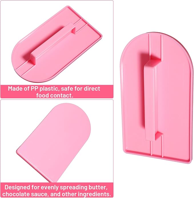 4 Pcs Fondant Smoother Tool Set Cake Decoration Icing Smoother & Polisher Plastic Cake Decorating Scraper Smoother For Smoothing Icing Sculpting And Sugar Craft Multi-Color 8.2x14.5x2.5 CM