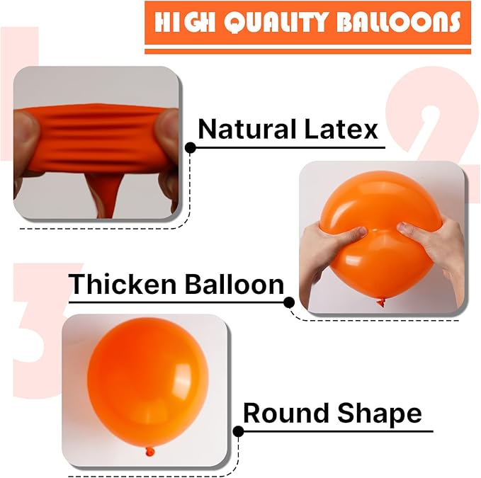 PartyWoo Orange Balloons 127pcs Different Sizes of 36 18 12 10 5 Inch Matte Fall Balloon Arch Kit Garland for Thanksgiving Halloween Little Cutie Baby Shower Birthday Party Decorations Orange-Y9