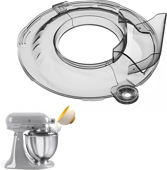 Pouring Shield for KitchenAid 4.5-5QT Tilt-Head Mixer,Only for Stainless Steel Bowl,Safety Secure Fit Splash Guard for Kitchen Aid Stand Mixer,Kitchen Aid Accessories and Attachments,Gray