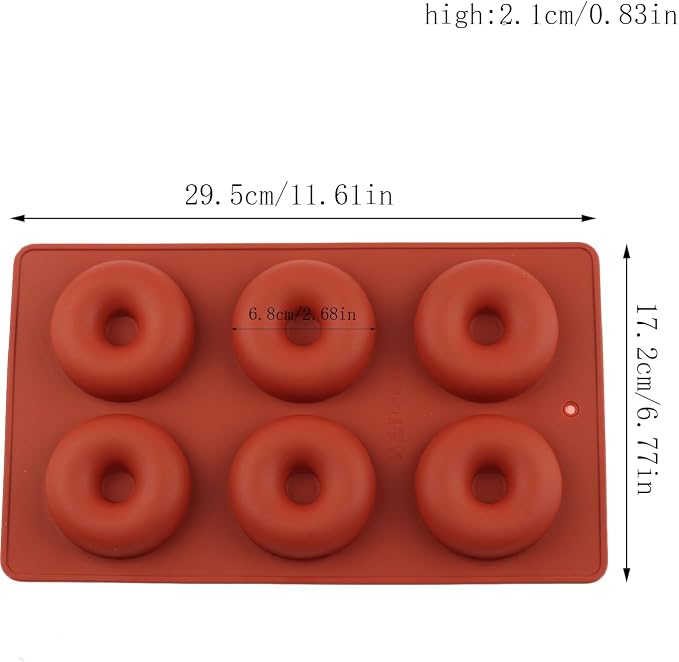 6 Cavity Donut Silicone Chocolate Molds Doughnut Pan Baking Mold For Chocolate Candy