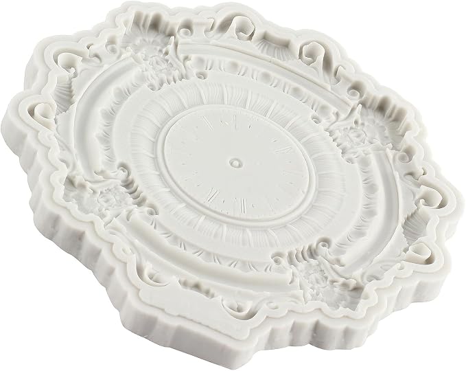 Baroque Clock Fondant Mold Baroque Style Fondant Silicone Mold For Sugar Cake Decorating Cupcake Topper Candy Chocolate Gum Paste Polymer Clay