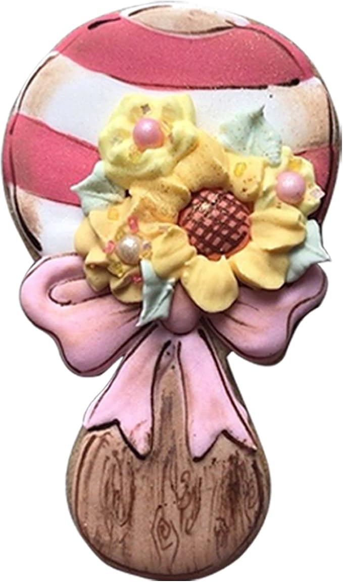 LILIAO Rattle Cookie Cutter for Baby Shower - 2.4 x 4.3 inches - Stainless Steel