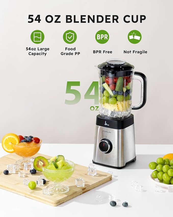Sangcon Blenders for Kitchen - Smoothie Blender - Personal Blender for Shakes and Smoothies, Grinding & more, 54 oz Jar & 18 oz Cup with To-Go Lid