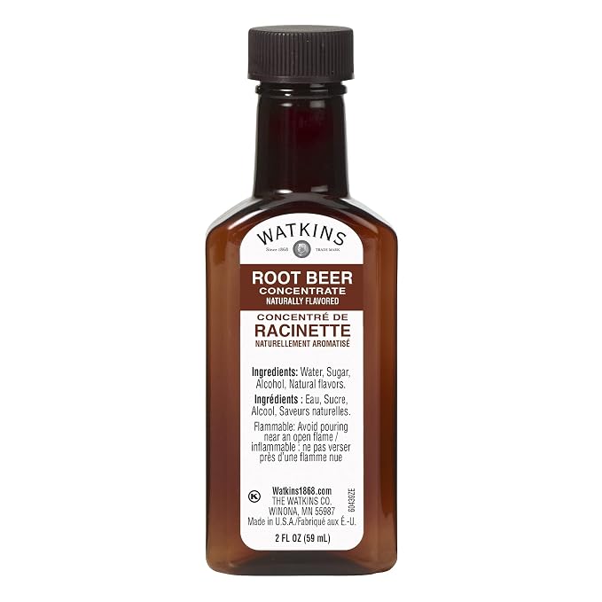 Watkins Root Beer Concentrate, 2 oz. Bottles, Pack of 6 (Packaging May Vary)