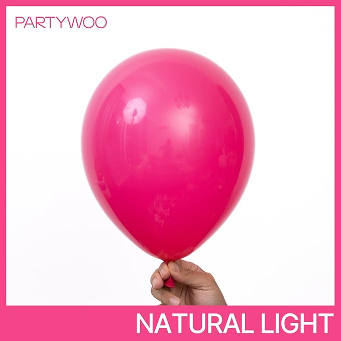 PartyWoo Hot Pink Balloons 127pcs Different Sizes of 36 18 12 10 5 Inch Magenta Fuchsia Balloon Arch Kit for Baby Shower Bachelorette Wedding Bridal Shower Birthday Party Decorations Pink-Y12