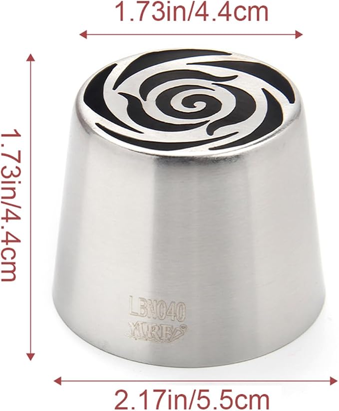 Extra Large Stainless Steel Russian Piping Tips, Floral Icing Nozzles for Cake Decorating, Pastry Cupcake Frosting & Flower Decoration, Baking Cake Decorating Supplies Kitchen Gadgets XL40