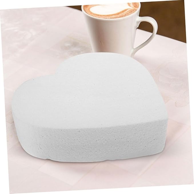 STOBAZA Heart Shaped Cake Dummy for Decorating Practice for Wedding Displays Cake Crafting Baking Practice Lightweight Smooth for Easy