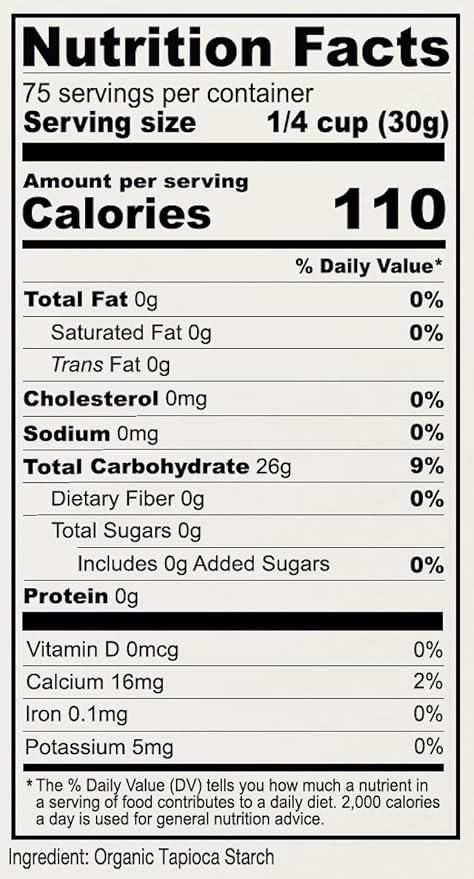 Anthony's Organic Tapioca Flour Starch, 5lbs, Gluten Free & Non GMO (Pack of 2)