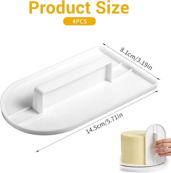 JJUNW 4PCS Fondant Smoothing, Finisher Sugarcraft Cups, Fondant-Smoother Tool Fondant Paddle for Cake Decorations Sculpting and Modeling Sugar Craft