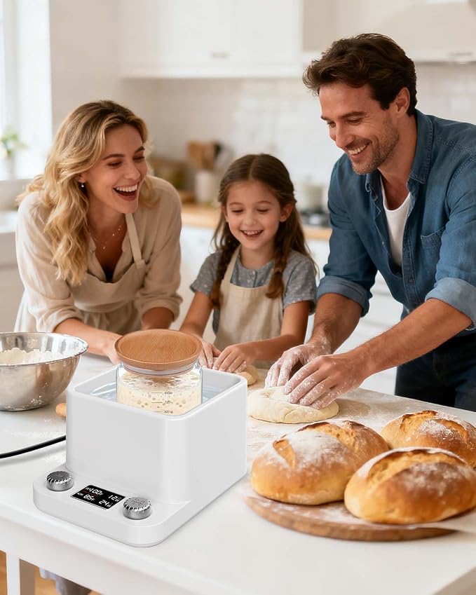 MYMULIKE Sourdough Starter Warmer for Sourdough and Kombucha Brewing - Waterproof Water Bath Heat Pad for Constant Temperature Control - Multi-Purpose Kitchen Warmer for Bread Proofing and Yogurt