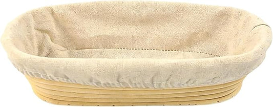 Banneton Sourdough Proofing Basket Kit, 13.78 Inch Oval Bread Baking Bowl with Liners, Bread Baking Supplies for Home or Professional Sourdough Bakers Baking Tool