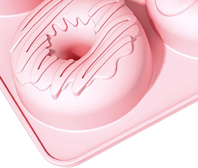 Donut Maker | 6-Cavity Non-Stick Safe Food-Grade Tray,Silicone Donut Pan - Multipurpose For Home Kitchen Cooking Indoor House Family Homemade Microwave Freezer Oven