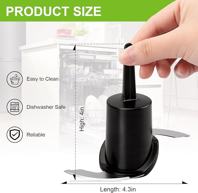 DLC-2ACBN Blade for Cuisinart Mini Prep Plus Food Processor DLC-2ABC | Food Processor Chopping Blade Compatible with Cuisinart Mini Prep Plus Replacement Parts, Fits Models DLC-2A Only