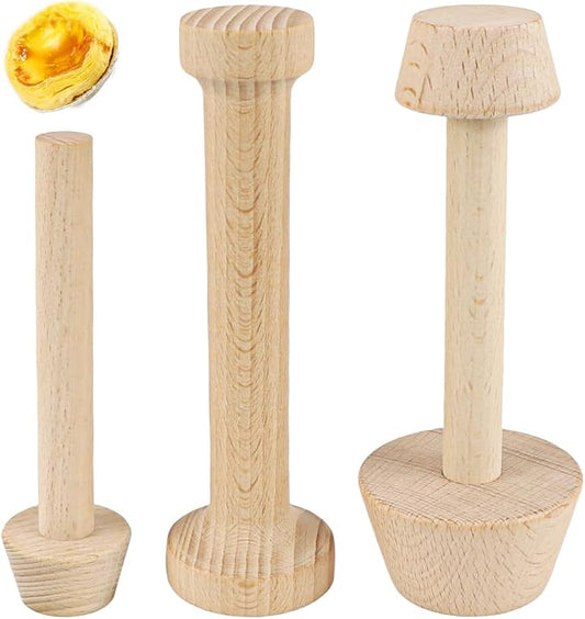DOERDO 3Pcs Mini Tart Tamper Double Side Egg Tarts Tamper Pastry Tools for Muffin Pan Egg Tart Cheesecakes Dessert Baking