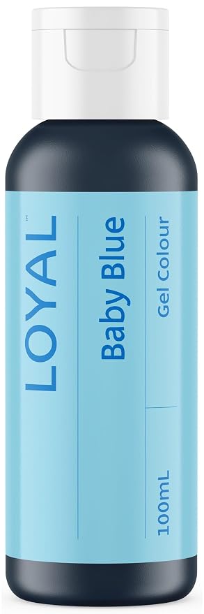 Loyal Gel Food Coloring | Vibrant Color for Buttercream, Fondant, Royal Icing, Gum Paste, Marzipan and Cake Batter | Gel-Based Concentrated Food Dye - 100ml Baby Blue