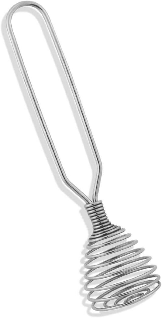 Silver 8 Inch Stainless Steel Spring Whisk Mini French Spring Coil Whisks Egg Whisk Wire Whip Cream Beater Kitchen Utensils for Stirring, Baking and Cooking, Cooking Utensils