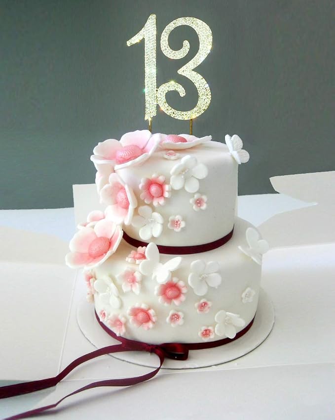 Scotamalone13 Cake Topper Premium Bling Rhinestone Diamond Gems