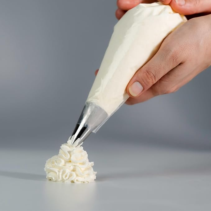 KEE-SEAL Disposable Pastry Bags, Piping Bag with Grip Tight Outer Surface, Smooth-Flow Interior, Easy Tear Perforation, Convenient Dispenser Box, 21-Inch, Clear