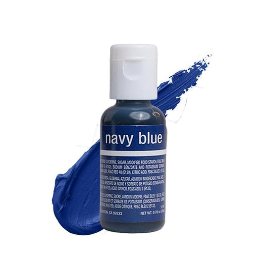 Chefmaster Navy Blue Liqua-Gel® Food Coloring | Vibrant Color | Professional-Grade Dye for Icing, Frosting, Fondant | Baking & Decorating | Fade-Resistant | Easy-to-Use | Made in USA | 0.70 oz