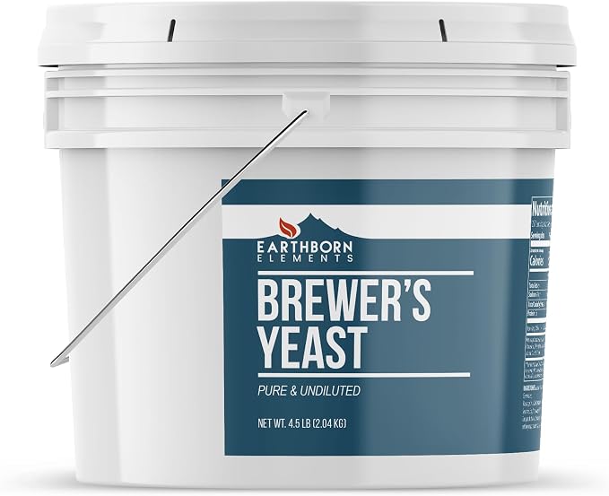 Earthborn Elements Brewer’s Yeast 1 Gallon Bucket, Pure & Undiluted, Inactive Yeast