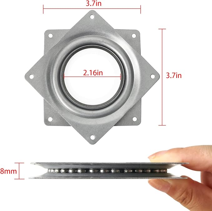 2 Pack 4" Lazy Susan Turntable 300 LBS pounds Steel Ball Bearing Rotating Tray Strong Sturdy Table Cabinet Low Profile