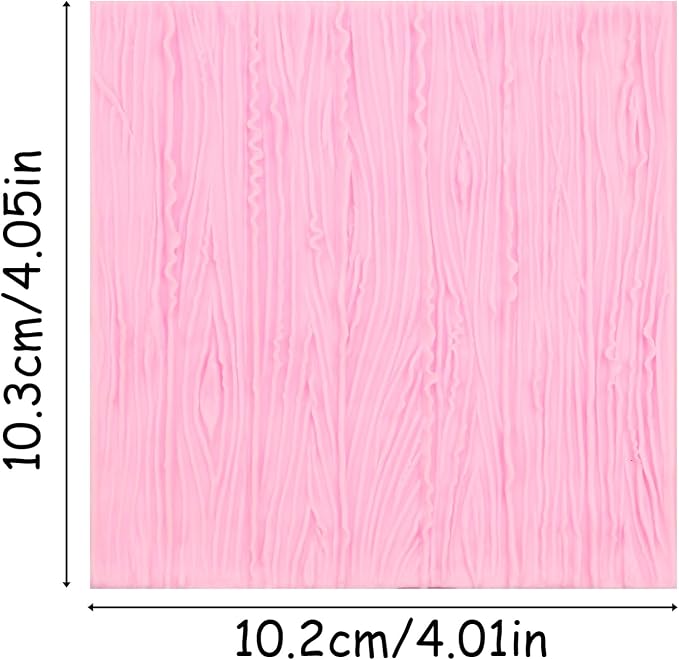 Wood Grain Tree Bark Silicone Molds, Bark Texture Mat Silicone Mold for Cake Decoration Candy Cupcake Topper Cake Polymer Clay Crafts Epoxy Resin