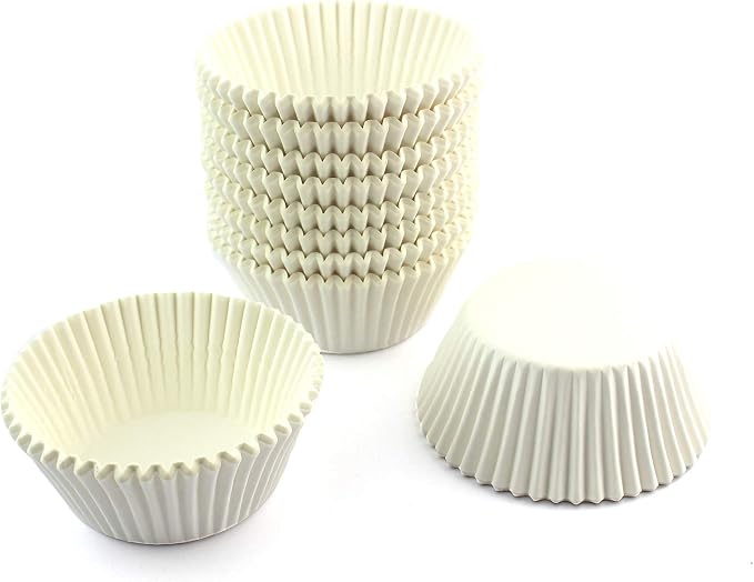Standard Size Baking Cups Thanksgiving Day Party Cupcake Liners 200 Pcs (White)