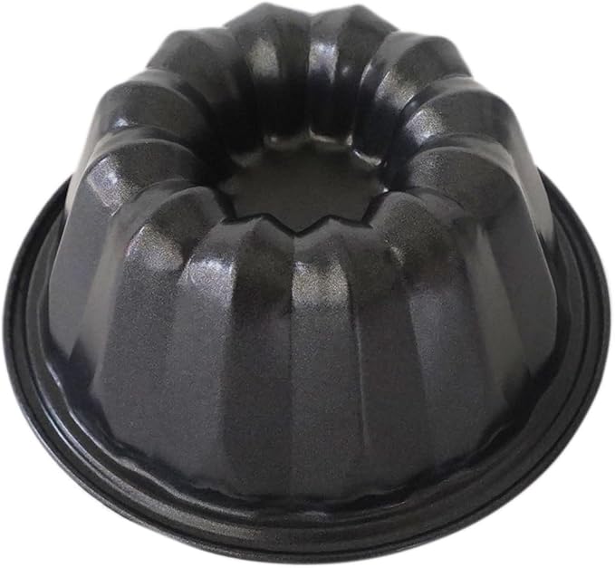 Small Fluted Cake Pan 4 Inch, Mini Round Cake Molds, Nonstick Carbon Steel Fluted Baking Pans for Cakes, Pizzas, Tarts, Pies, Muffin - 4Pcs, Black
