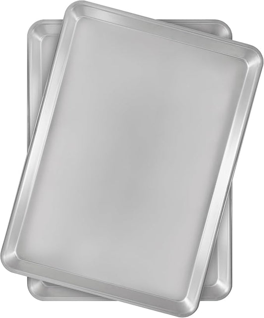 Fat Daddio's Natural Aluminum Half Sheet Pan, 2-Pack