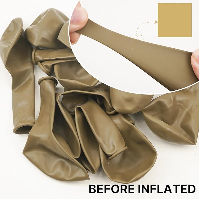 PartyWoo Tan Balloons 100 pcs Different Sizes of 18 12 10 5 Inch Light Brown Neutral Boho Coffee Balloon Arch Kit Garland for Wedding Baby Shower Safari Woodland Birthday Party Decorations Tan-F19