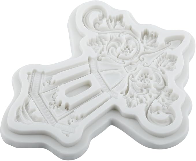 Vintage Street Lamp Silicone Mold Baroque Wall Light Fondant Molds for Cake Decorating Cupcake Topper Chocolate Candy Polymer Clay Gum Paste
