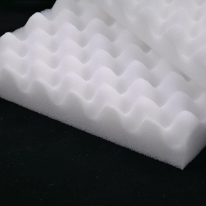2 Pcs Fondant Shaping Sponge Pad Sugar Flower Gum Paste Modeling Foam Tray Wave Sponge Mat Cake Decorating Tools by EORTA for Kitchen Baking Sugarcraft DIY, White