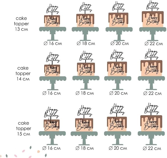 Happy Birthday Cake Topper Mirror Acrylic Cake Topper Side Cake Topper Gold Cake Insert Cake for Birthday Party (Glod-2(6.5 * 6.5in))