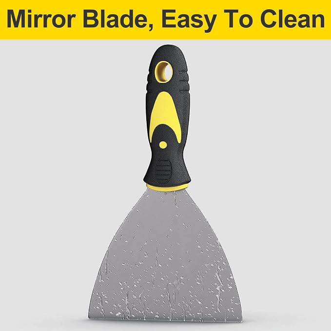 Rerdeim 5Pcs Putty Knife, Set, 1" 2" 3" 4" 5" Scraper, Spackle Knife, Paint Scraper, Scraper Tool, No Rusting, Perfect For Repairing Drywall, Removing Wallpaper, Mud, Plaster Scraping