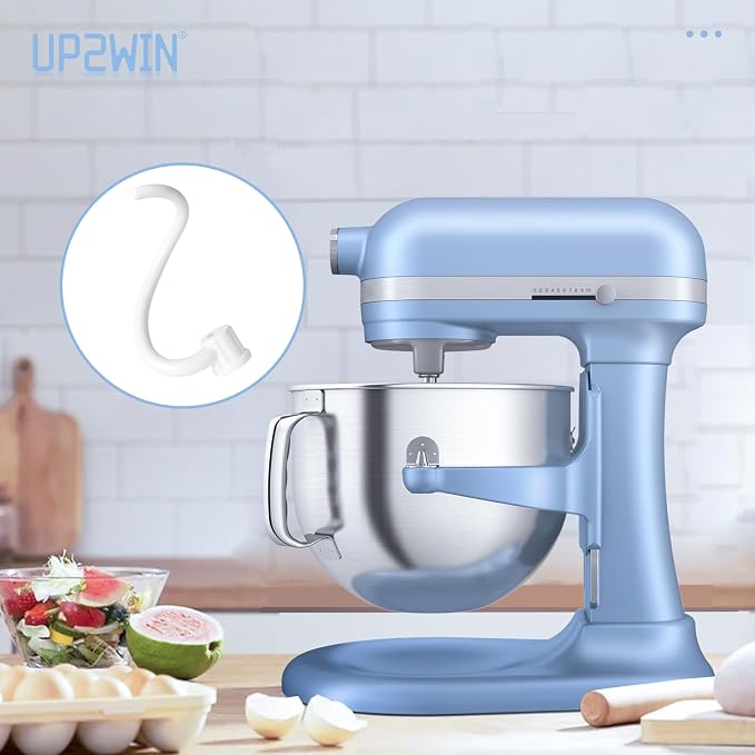 Spiral Dough Hook Replacement for Kitchen Aid Mixer - Coated Dough Hook for K5SS K5A KSM5 KS55 Pro 600, Dough Attachment for Kitchen aid Lift Stand Mixer, Work with kitchen Aid 5 qt / 6 qt Lift